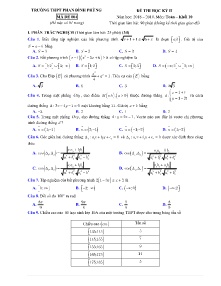 Đề thi học kỳ II năm học 2018-2019 môn Toán Khối 10 - Mã đề 004 - Trường THPT Phan Đình Phùng (Có đáp án)