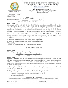 Đề thi học sinh giỏi lần thứ XII năm 2019 môn Toán Học Lớp 10 - Hội các trường THPT Chuyên khu vực Duyên Hải và Đồng Bằng Bắc Bộ (Có đáp án)