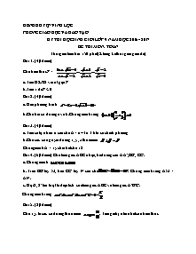 Đề thi học sinh giỏi Lớp 9 năm học 2016-2017 môn Toán - Phòng GD&ĐT huyện Vĩnh Lộc (Có đáp án)