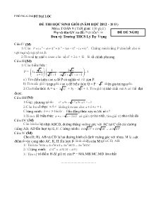 Đề thi học sinh giỏi môn Toán Lớp 9 - Nguyễn Cúc