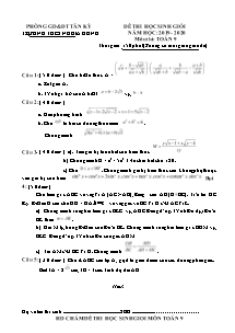 Đề thi học sinh giỏi năm học 2018-2019 môn Toán Lớp 9 - Trường THCS Nghĩa Đồng (Có đáp án)