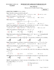 Đề thi khảo sát chất lượng học kỳ II môn Toán Lớp 10 - Mã đề 134 - Sở GD&ĐT Thái Bình (Có đáp án)