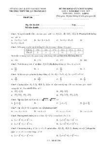 Đề thi khảo sát chất lượng lần 1 năm học 2018-2019 môn Toán Lớp 11 - Mã đề 246 - Trường THPT Thuận Thành Số 3 (Có đáp án)