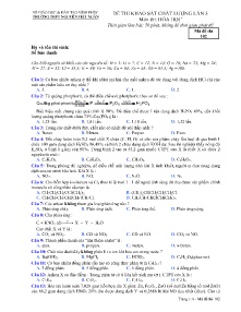 Đề thi khảo sát chất lượng lần 3 môn Hóa Học - Mã đề 102 - Trường THPT Nguyễn Viết Xuân