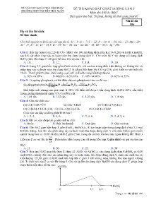Đề thi khảo sát chất lượng lần 3 môn Hóa Học - Mã đề 106 - Trường THPT Nguyễn Viết Xuân