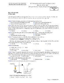 Đề thi khảo sát chất lượng lần 3 môn Hóa Học - Mã đề 208 - Trường THPT Nguyễn Viết Xuân