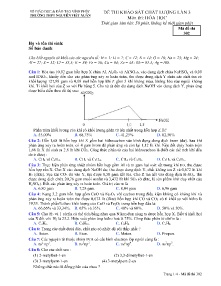 Đề thi khảo sát chất lượng lần 3 môn Hóa Học - Mã đề 302 - Trường THPT Nguyễn Viết Xuân