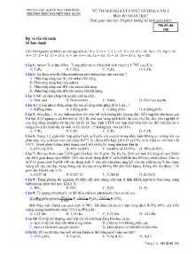 Đề thi khảo sát chất lượng lần 3 môn Hóa Học - Mã đề 308 - Trường THPT Nguyễn Viết Xuân