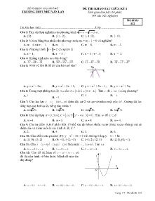 Đề thi khảo sát giữa kỳ I môn Toán Lớp 10 - Mã đề 132 - Trường THPT Nhữ Văn Lan (Có đáp án)