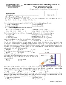 Đề thi khảo sát năng lực THPT Quốc Gia năm 2019 môn Hóa Học - Mã đề 102 - Trường THPT Ngô Gia Tự