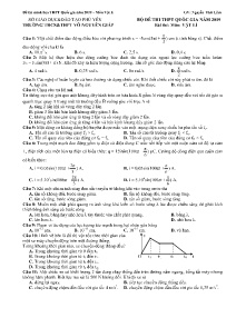 Đề thi minh họa THPT Quốc Gia năm 2019 môn Vật Lí - Nguyễn Thái Lâm (Có lời giải)