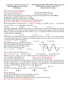 Đề thi minh họa THPT Quốc Gia năm 2019 môn Vật Lý - Trường THPT Nguyễn Trãi (Có đáp án)