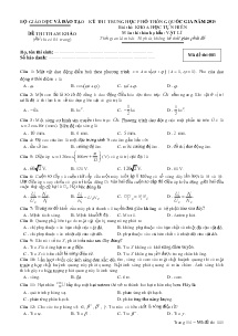 Đề thi tham khảo THPT Quốc Gia năm 2019 môn Vật Lí - Mã đề 001 - Bộ GD&ĐT