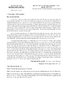 Đề thi THPT Quốc Gia lần 1 năm 2019 môn Ngữ Văn - Trường THPT Chuyên - Trường ĐH Vinh (Có đáp án)