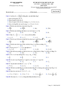Đề thi thử kì thi THPT Quốc Gia lần thứ 1 năm 2018-2019 môn Toán - Mã đề 002 - Sở GD&ĐT Ninh Bình