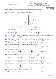 Đề thi thử kì thi THPT Quốc Gia lần thứ 2 năm 2018-2019 môn Toán - Mã đề 023- Sở GD&ĐT Ninh Bình