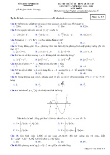 Đề thi thử kì thi THPT Quốc Gia lần thứ 2 năm 2018-2019 môn Toán - Mã đề 019 - Sở GD&ĐT Ninh Bình