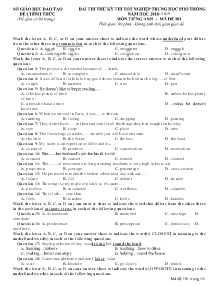 Đề thi thử kỳ thi tốt nghiệp THPT năm học 2018-2019 môn Tiếng Anh - Mã đề 101 - Sở GD&ĐT (Có đáp án)
