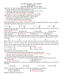 Đề thi thử Quốc Gia năm 2019 môn Vật Lý - Trường THCS-THPT Võ Văn Kiệt (Có đáp án)