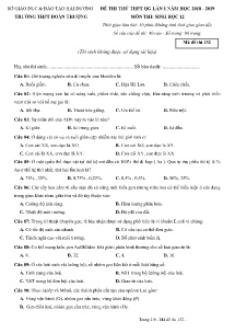 Đề thi thử THPT QG lần 1 năm học 2018-2019 môn Sinh Học - Mã đề 132 - Trường THPT Đoàn Thượng (Có đáp án)