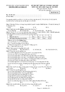 Đề thi thử THPT QG năm học 2018-2019 môn Hóa Học - Mã đề 132 - Trường THPT Lý Thái Tổ (Có đáp án)