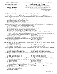 Đề thi thử THPT Quốc Gia lần 1 năm 2019 môn Giáo Dục Công Dân Lớp 12 - Mã đề 357 - Trường THPT Ngô Quyền