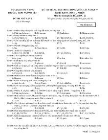 Đề thi thử THPT Quốc Gia lần 1 năm 2019 môn Hóa Học Lớp 12 - Mã đề 121 - Trường THPT Ngô Quyền (Có đáp án)
