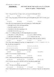 Đề thi thử THPT Quốc Gia lần 1 năm 2019 môn Hóa Học - Sở GD&ĐT Bình Phước (Có đáp án)
