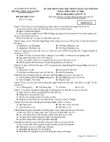 Đề thi thử THPT Quốc Gia lần 1 năm 2019 môn Lịch Sử - Mã đề 132 - Trường THPT Ngô Quyền