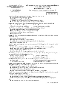 Đề thi thứ THPT Quốc Gia lần 1 năm 2019 môn Lịch Sử - Mã đề 485 - Trường THPT Ngô Quyền
