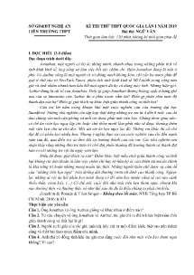 Đề thi thử THPT Quốc Gia lần 1 năm 2019 môn Ngữ Văn - Liên Trường THPT Nghệ An (Có hướng dẫn)
