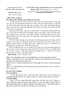 Đề thi thử THPT Quốc Gia lần 1 năm 2019 môn Ngữ Văn Lớp 12 - Trường THPT Ngô Quyền (Có đáp án)