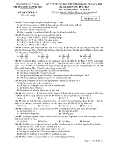 Đề thi thử THPT Quốc Gia lần 1 năm 2019 môn Sinh Học Lớp 12 - Mã đề 123 - Trường THPT Ngô Quyền