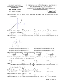 Đề thi thử THPT Quốc Gia lần 1 năm 2019 môn Toán Lớp 12 - Mã đề 313 - Trường THPT Ngô Quyền