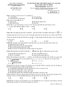 Đề thi thử THPT Quốc Gia lần 1 năm 2019 môn Vật Lý Lớp 12 - Mã đề 126 - Trường THPT Ngô Quyền
