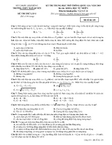 Đề thi thử THPT Quốc Gia lần 1 năm 2019 môn Vật Lý Lớp 12 - Mã đề 128 - Trường THPT Ngô Quyền