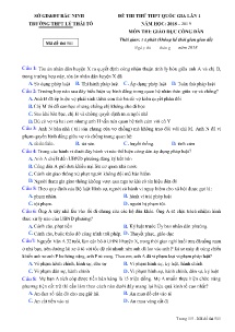 Đề thi thử THPT Quốc Gia lần 1 năm học 2018-2019 môn Giáo Dục Công Dân - Mã đề 501 - Trường THPT Lý Thái Tổ (Có đáp án)