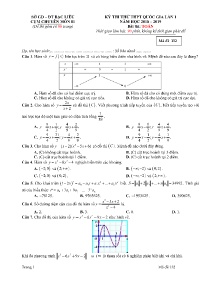 Đề thi thử THPT Quốc Gia lần 1 năm học 2018-2019 môn Toán - Mã đề 132 - Sở GD&ĐT Bạc Liêu Cụm Chuyên Môn 01 (Có đáp án)