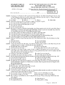 Đề thi thử THPT Quốc Gia lần 2 năm 2019 môn Giáo Dục Công Dân - Mã đề 305 - Liên Trường THPT Nghệ An