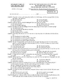 Đề thi thử THPT Quốc Gia lần 2 năm 2019 môn Giáo Dục Công Dân - Mã đề 316 - Liên Trường THPT Nghệ An