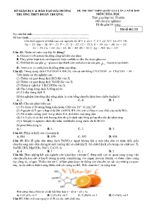 Đề thi thử THPT Quốc Gia lần 2 năm 2019 môn Hóa Học - Mã đề 132 - Trường THPT Đoàn Thượng (Có đáp án)