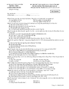Đề thi thử THPT Quốc Gia Lần 2 năm 2019 môn Lịch Sử - Mã đề 001 - Trường THPT Lương Ngọc Quyến