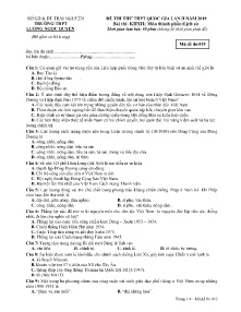 Đề thi thử THPT Quốc Gia Lần 2 năm 2019 môn Lịch Sử - Mã đề 019 - Trường THPT Lương Ngọc Quyến