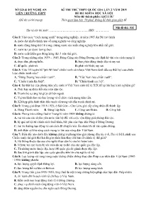 Đề thi thử THPT Quốc Gia lần 2 năm 2019 môn Lịch Sử - Mã đề 302 - Liên Trường THPT - Nghệ An (Có đáp án)