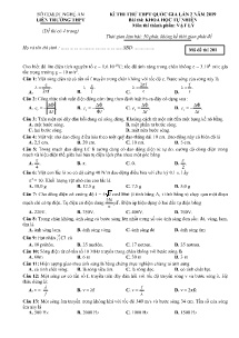 Đề thi thử THPT Quốc Gia lần 2 năm 2019 môn Vật Lý - Mã đề 201 - Liên Trường THPT - Nghệ An (Có đáp án)