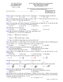 Đề thi thử THPT Quốc Gia lần 2 năm 2019 môn Vật Lý - Mã đề 210 - Liên Trường THPT Nghệ An