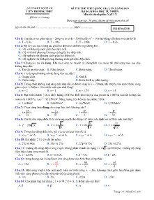 Đề thi thử THPT Quốc Gia lần 2 năm 2019 môn Vật Lý - Mã đề 218 - Liên Trường THPT Nghệ An
