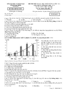 Đề thi thử THPT Quốc Gia Lần 2 năm học 2018-2019 môn Địa Lí - Mã đề 014 - SGD & ĐT Ninh Bình