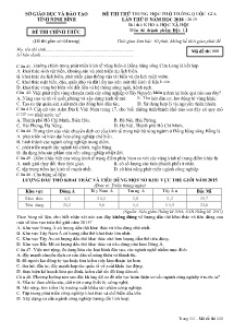 Đề thi thử THPT Quốc Gia Lần 2 năm học 2018-2019 môn Địa Lí - Mã đề 008 - SGD & ĐT Ninh Bình