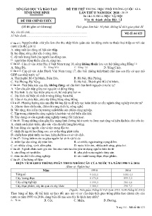 Đề thi thử THPT Quốc Gia Lần 2 năm học 2018-2019 môn Địa Lí - Mã đề 023 - SGD & ĐT Ninh Bình